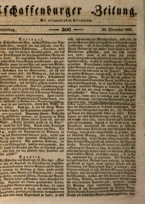 Aschaffenburger Zeitung Dienstag 22. Dezember 1835