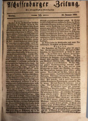 Aschaffenburger Zeitung Montag 18. Januar 1836