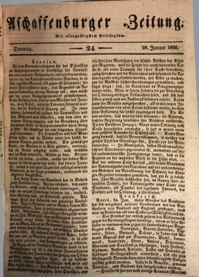 Aschaffenburger Zeitung Donnerstag 28. Januar 1836