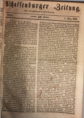 Aschaffenburger Zeitung Mittwoch 2. März 1836