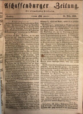 Aschaffenburger Zeitung Samstag 19. März 1836