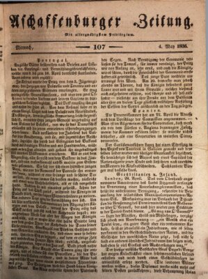 Aschaffenburger Zeitung Mittwoch 4. Mai 1836