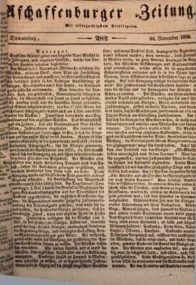 Aschaffenburger Zeitung Donnerstag 24. November 1836