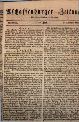 Aschaffenburger Zeitung Samstag 24. Dezember 1836
