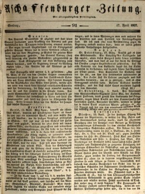 Aschaffenburger Zeitung Montag 17. April 1837