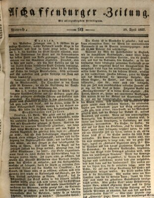 Aschaffenburger Zeitung Mittwoch 19. April 1837
