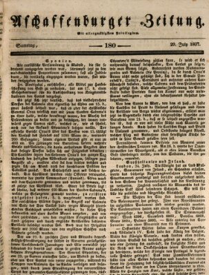 Aschaffenburger Zeitung Samstag 29. Juli 1837