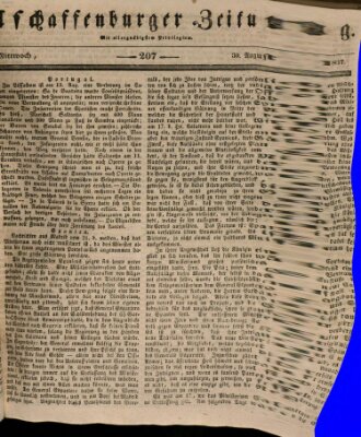 Aschaffenburger Zeitung Mittwoch 30. August 1837