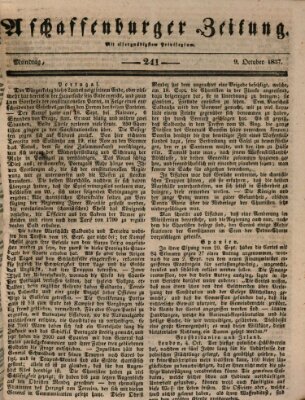 Aschaffenburger Zeitung Montag 9. Oktober 1837