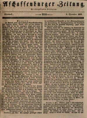 Aschaffenburger Zeitung Mittwoch 6. Dezember 1837
