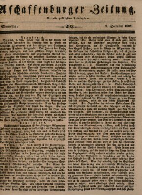 Aschaffenburger Zeitung Samstag 9. Dezember 1837
