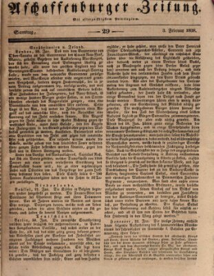 Aschaffenburger Zeitung Samstag 3. Februar 1838