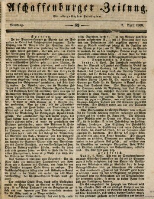 Aschaffenburger Zeitung Montag 9. April 1838