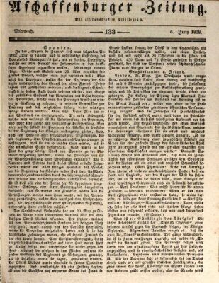 Aschaffenburger Zeitung Mittwoch 6. Juni 1838