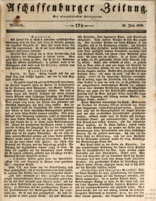 Aschaffenburger Zeitung Mittwoch 25. Juli 1838