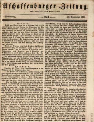 Aschaffenburger Zeitung Donnerstag 20. September 1838