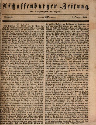 Aschaffenburger Zeitung Mittwoch 3. Oktober 1838