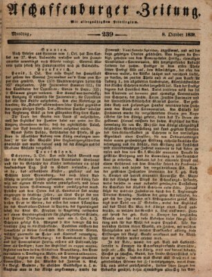 Aschaffenburger Zeitung Montag 8. Oktober 1838