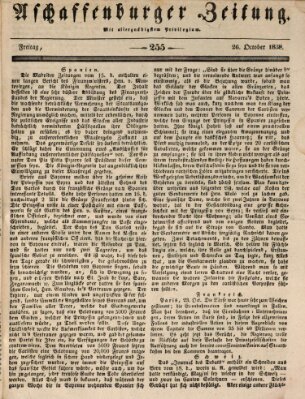 Aschaffenburger Zeitung Freitag 26. Oktober 1838