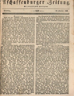 Aschaffenburger Zeitung Dienstag 30. Oktober 1838
