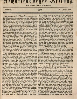 Aschaffenburger Zeitung Mittwoch 31. Oktober 1838