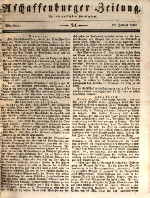 Aschaffenburger Zeitung Montag 28. Januar 1839