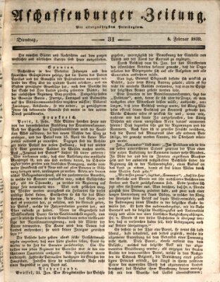 Aschaffenburger Zeitung Dienstag 5. Februar 1839