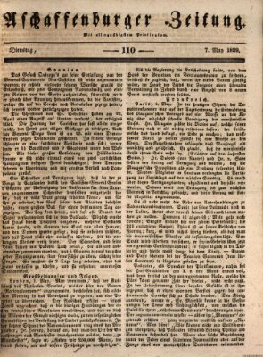 Aschaffenburger Zeitung Dienstag 7. Mai 1839