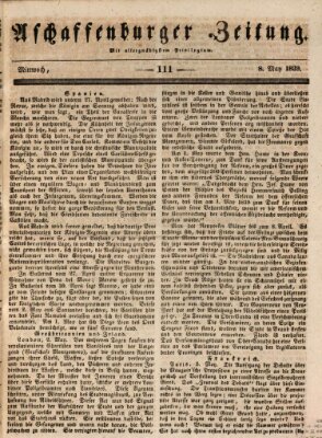 Aschaffenburger Zeitung Mittwoch 8. Mai 1839