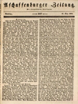 Aschaffenburger Zeitung Montag 27. Mai 1839