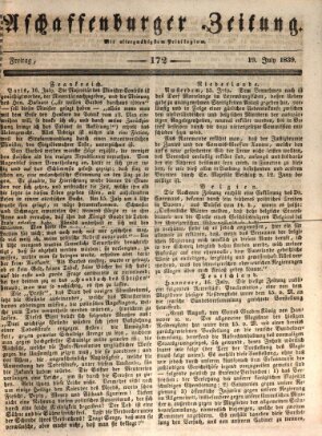 Aschaffenburger Zeitung Freitag 19. Juli 1839