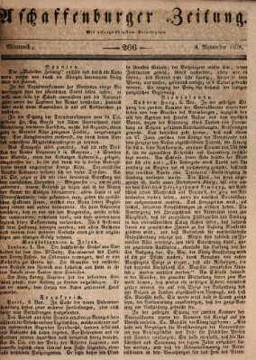 Aschaffenburger Zeitung Mittwoch 6. November 1839