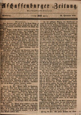 Aschaffenburger Zeitung Samstag 28. Dezember 1839
