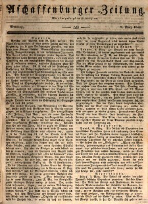 Aschaffenburger Zeitung Montag 9. März 1840