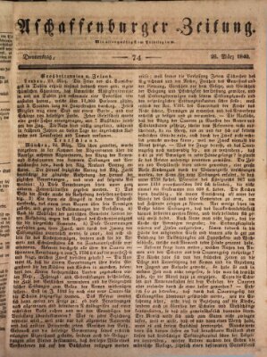 Aschaffenburger Zeitung Donnerstag 26. März 1840
