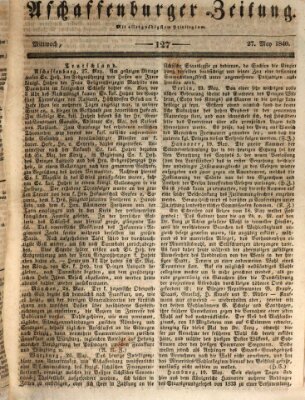 Aschaffenburger Zeitung Mittwoch 27. Mai 1840