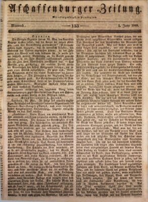 Aschaffenburger Zeitung Mittwoch 3. Juni 1840