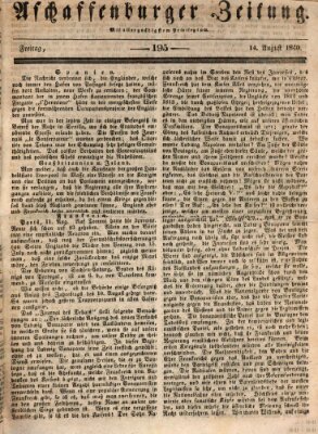 Aschaffenburger Zeitung Freitag 14. August 1840