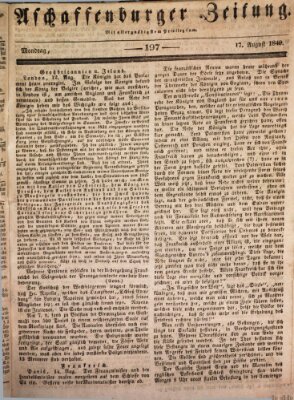 Aschaffenburger Zeitung Montag 17. August 1840