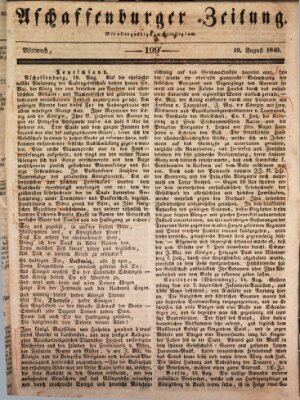 Aschaffenburger Zeitung Mittwoch 19. August 1840