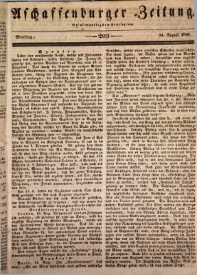 Aschaffenburger Zeitung Montag 24. August 1840