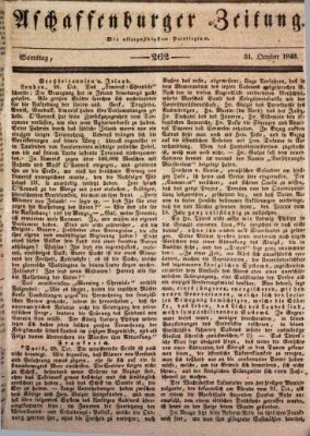 Aschaffenburger Zeitung Samstag 31. Oktober 1840