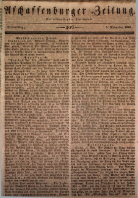 Aschaffenburger Zeitung Donnerstag 5. November 1840