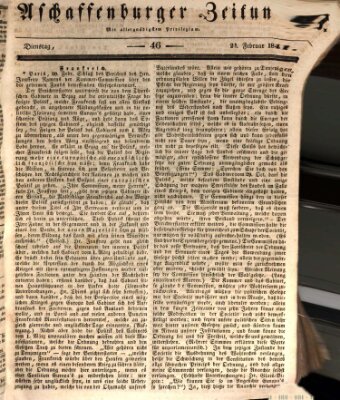 Aschaffenburger Zeitung Dienstag 23. Februar 1841
