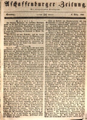 Aschaffenburger Zeitung Samstag 6. März 1841