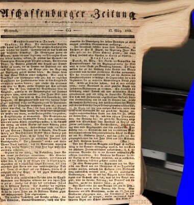 Aschaffenburger Zeitung Mittwoch 17. März 1841