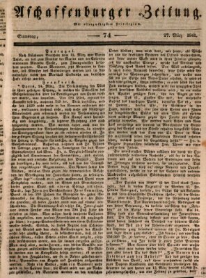 Aschaffenburger Zeitung Samstag 27. März 1841