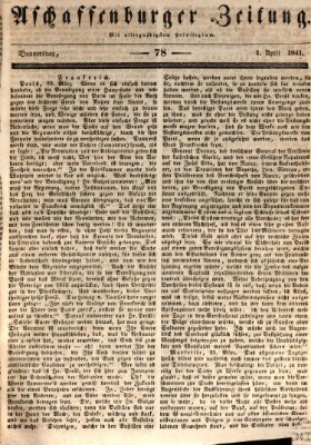 Aschaffenburger Zeitung Donnerstag 1. April 1841