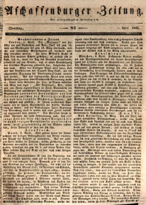 Aschaffenburger Zeitung Dienstag 6. April 1841