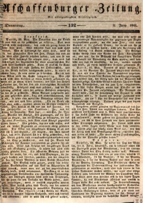 Aschaffenburger Zeitung Donnerstag 3. Juni 1841